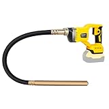 Cordless Concrete Vibrating Tool for Dewalt 20V Battery, 600W Cordless Concrete Vibrator with 3.8FT Shaft Rod 5,500VPM Portable Pencil Cement Vibrarator Remove Air Bubble and Mix Concrete(No Battery)