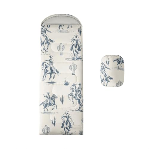 Feelyou Bolsa de Dormir Infantil Western para Camping 3 Estaciones con Saco de Compresión, Portátil para Interior y Exterior miniatura 1