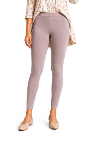 Image of Women's Cotton Lycra Ankle Length Leggings | Regular Rise, Soft 4 Way Stretch Fabric | Casual & Ethnic Wear