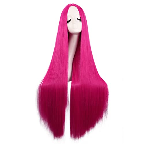 Image of MapofBeauty 40 Inch /100 cm Fashion Straight Long Costume Anime Cosplay Anime Wig (Hot Pink)
