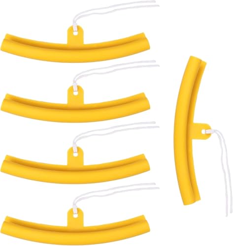 Bohaner 5Pcs 20cm Motorcycle Guard Plastic Tyre Rim Protector Soft Alloy Wheel Remove Edge Protection Tools(Yellow)