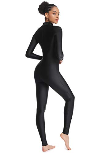 Image of Adult High Neck Long Sleeve Dance Unitard for Women Bodysuits