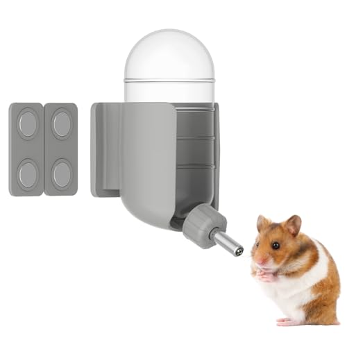 Hamster Wasserflasche mit magnetischen Haltevorrichtungen, Halterung für Glasterrarien, geeignet für Syrische Zwerghamster, Gerbils, Mäuse, Ratten, Degus