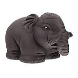 ULTNICE Elephant Statues Figurine Purple Clay Figurines Feng Shui Wealth Elephant Statue Collectible...