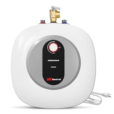 MIZUDO Electric Mini Tank Water Heater - 4.0 Gallon Point of Use Instant Hot Water Heater 120V 1440W, Under Sink, Wall or Floor Mounted, Easy to Install