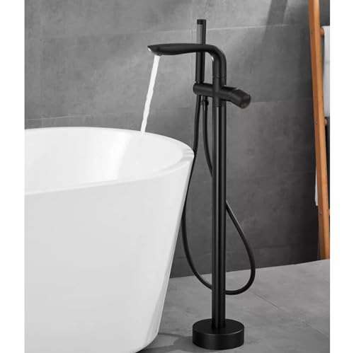 Robinet de baignoire sur pied gris pour éviter les éclaboussures et fuites