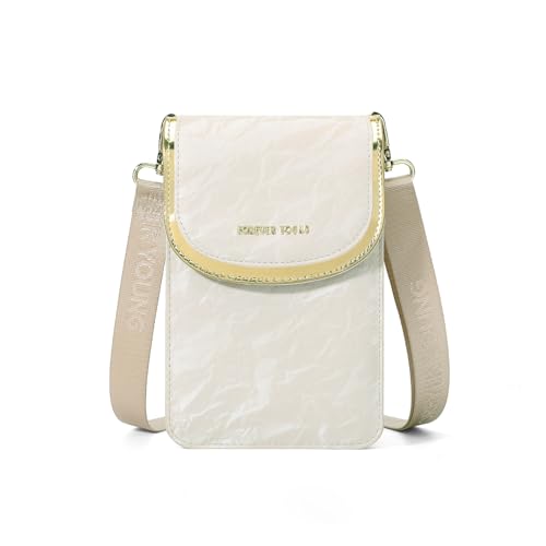 Stylish Women's Leather Crossbody Bag - Compact Purse for Phone, Cards, Keys,Parties, Shopping & Everyday Use