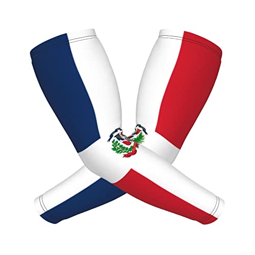 CUTEDWARF Dominican Republic Flag.Png Sun Protection Arm Long Sleeve Protector Unisex Outdoor Sports Protective Sleeve Guard