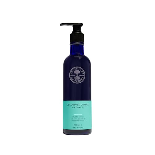 Neals Yard Remedies Geranium & Orange Hand Wash - Pump | Organic Hand Wash with Geranium and Orange Essential Oils | Vegan Hand Wash Made with Organic Ingredients | 200ml