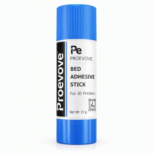 Image of PROEVOVE 3D Printer Bed Adhesive Stick (15g) | PVP Glue for PLA, ABS, PETG, TPU | Strong Build Plate Adhesion | Washable & Non-Toxic | 3D Printing Essential (1)