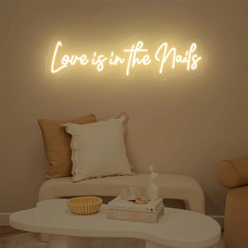 Image of Love is in the Nails Neon Sign for Wall Decor