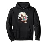 Albert Eating Ice Cream - Funny Physicist Classic Pop Art Pullover Hoodie
