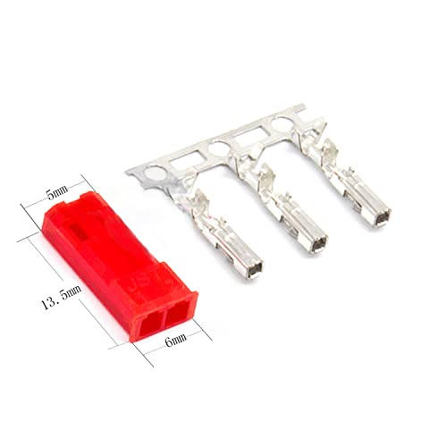 LeHang 420Pcs 50set 2.54mm 2Pin Female Male Red Plug Housing Crimp Terminal Connectors Kit Perfectly Compatible with JST SYP - Image 4