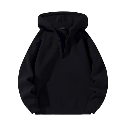 CUTeFiorino Superbock - Sudadera con capucha para hombre, diseño informal de primavera y otoño, manga larga, con botones, estampado a cuadros, Negro , 4XL