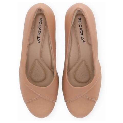 Piccadilly Women's Mid Heel Pump Shoes 110133 | 100% Vegan | Comfortable, Cushioned Dress Shoes for Work, Office, Business, Wedding, Party | Bunion, Orthopedic Shoes Beige 10 Cover