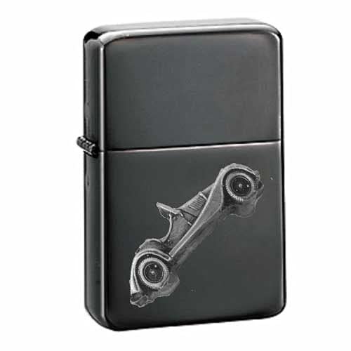 Briquet à essence Morgan +8 coupe-vent et rechargeable noir Ref153