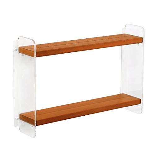 Msuiiixcccc Bathroom Shelf-Wall Mount Single Layer Rectangle Glass Shelf Black Oil Rubbed Bronze Finish Bathroom Storage Bathroom Accessories Holder (Color : Style 2 Size : 50cm) (Style 1 40cm)