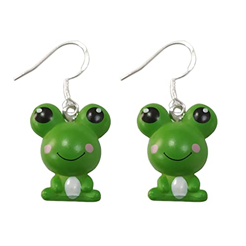ROSTIVO Frog Dangle Earrings for Women Lucky St. Patrick's Day Earrings Cute Summer Animal Earrings