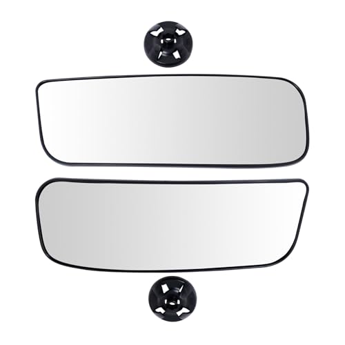 TRQ Lower Convex Mirror Glass Pair Driver & Passenger Side