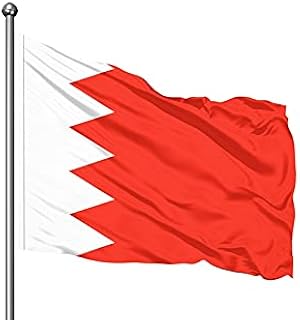 Bahrain National Flag, 35x59 inches, Heavy Duty Raschel Fabric, Waterproof with Brass Grommets