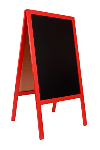 Tableau Noir Panneau de trottoir de qualité supérieure avec cadre en bois massif FL RED