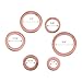 110-Piece Copper Crush Washer Assortment Kit - 6 Sizes for Automotive, Plumbing, and Industrial Use