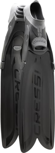 CRESSI Turbo Flex Fins Black 40/41 Aletas Reactivas Ligeras con Sistema de Gara Modular con Palas Intercambiables, Unisex-Adult, Negro