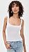 LNA Women's Scoop Ribbed Tank, White, S