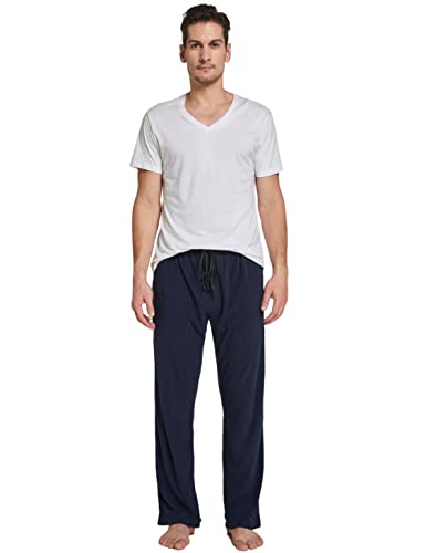 YINCOZI Mens Pajama Pants Bottoms Fleece Lounge Sleepwear with Pockets4