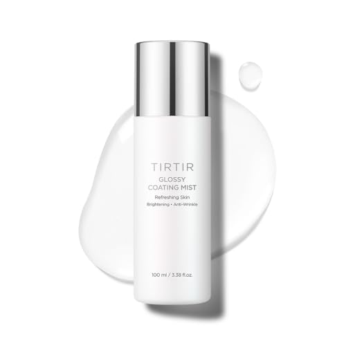 TIRTIR Glossy Coating Mist 3.38 fl. oz, Illuminating Polyglutamic Acid Face Mist for Fresh, Glowing Skin,Cooling, Soothing, Makeup Prep Spray