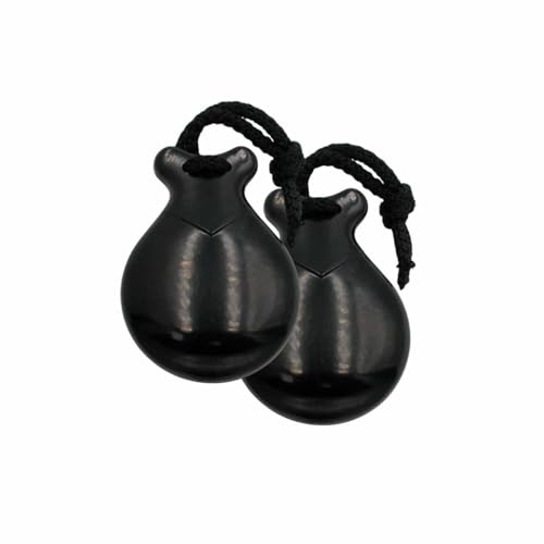 FLAMENCASHOP CASTAÑUELAS NIÑA POLLOPAS COLOR NEGRO DEL NUMERO 4 EN CAJA CON TAPA 40035