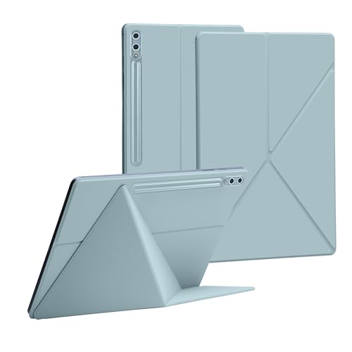 Magnetic Case for Samsung Galaxy Tab S10 Ultra 2024/S9 Ultra 2023 14.6-Inch, Model SM-X920/X926B/X910/X916B Tablet with S-Pen Holder, Auto Wake/with Stand Tablet Cover, Ice Blue