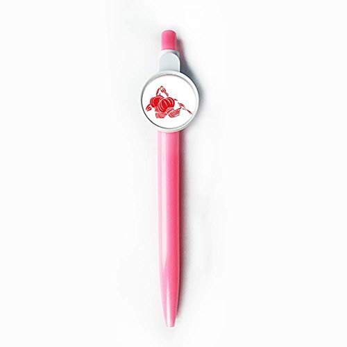 Stylo à bille rétractable lotus bleu chinois pour écriture