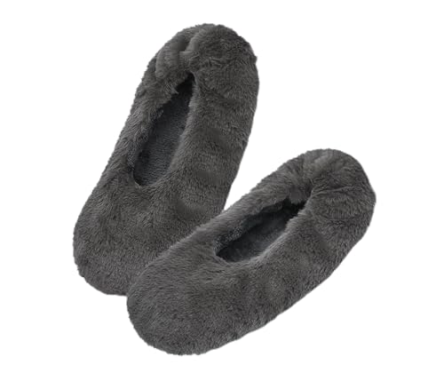 Image of Keyela Women's Ballerina Slippers,Non-Slip Bedroom Slippers Socks | Soft fuzzy slipper socks for ladies Indoor home slippers Cozy sock slippers Ballet Slippers
