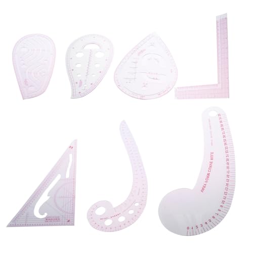 Règles de modélisme de couture en plastique avec formes variées pour dessin