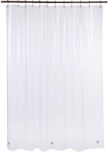 Amazer Shower Curtain Liner, 72 x 72 Inches EVA 5G Bathroom Plastic Shower Curtain with 3 Magnets and 12 Grommet Holes-Frosted