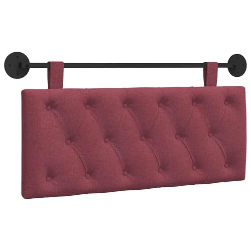 vidaXL Cabecera Colgante Rojo Vino 110 x 55 x 7 cm Tela, Cabecero Rectangular de Tela para Dormitorio, diseño Moderno Colgante, Respaldo Acogedor y Suave, eficiente en Espacio