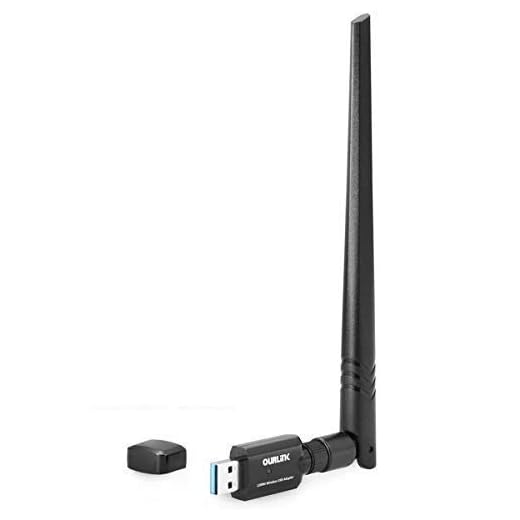 OURLINK USB WiFi Adapter for PC AC1200Mbps Wireless Network Adapter for Desktop with 2.4GHz/5GHz High Gain Dual Band 5dBi Antenna, for Win 10/8.1/8/7/XP, Mac OS 10.9-10.15 (ac1200 with 5dBi Antenna)