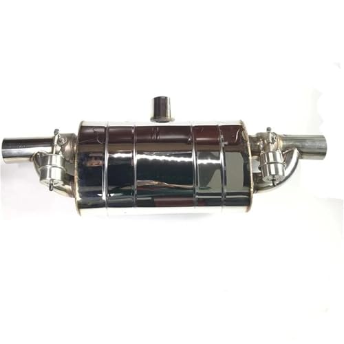Tuyau d'échappement 76mm avec silencieux à commande en T double sortie