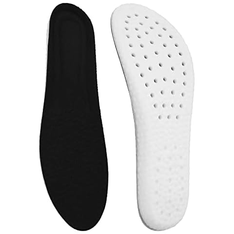 WLLHYF Memory Foam Shoe Insoles, 1 Pairs Cropable Shock Absorption Inserts Cushioning Sports Insoles Soft Comfortable Replacement Insoles for Men Women Relieve Foot Pain W: UK 3-6 I M: UK 5-7 Cover