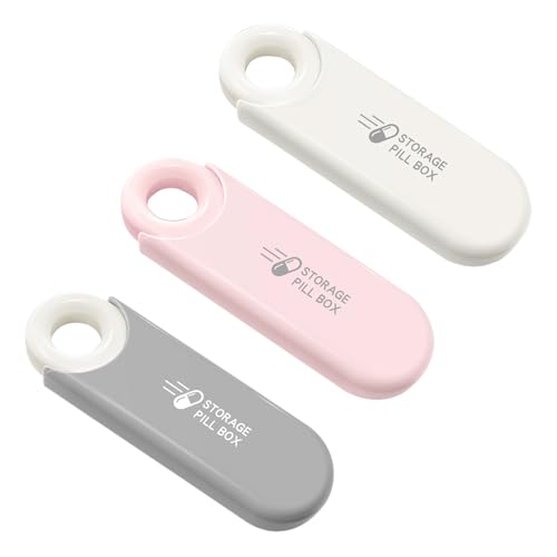 Set di 3 piccoli portapillole da viaggio portatile con 3 scomparti leggero e robusto distributore di medicina impermeabile per viaggi e esterni Mixedx3 1