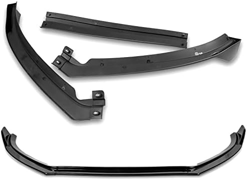 9pcs Combo Front Bumper Body Kit Lip + Side Skirt Extensions Diffuser Compatible with 2011-2014 Volkswagen Jetta MK6 2012 2013 (Painted Black)