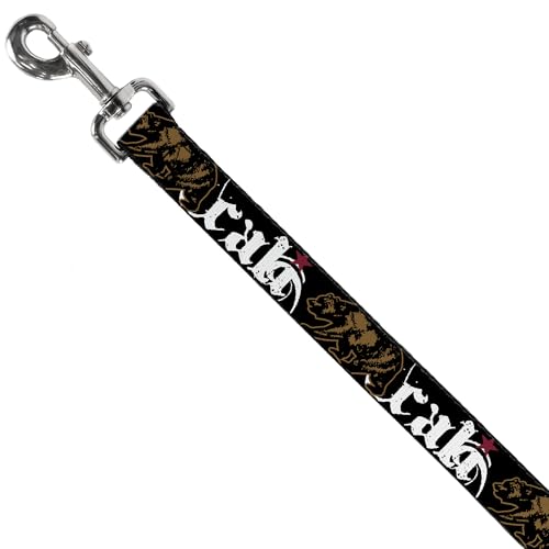 Laisse pour chien Buckle Down Cali Grizzly Bear nylon solide - 3