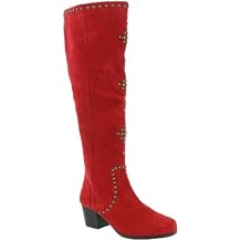 Masseys Women's Fortune Studded Knee High Dress Boot