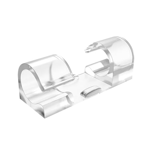 Clip Transparente para Cable con Doble Gancho y Organizador para Gestión y Organización Segura de Cables miniatura 4