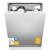COMFEE' KWH-BD1215P-W Fully Integrated Dishwasher with 12 Place Settings, Cloud Wash, Extra Drying, Built-in Dishwasher with Delay Start, Quick Wash - White