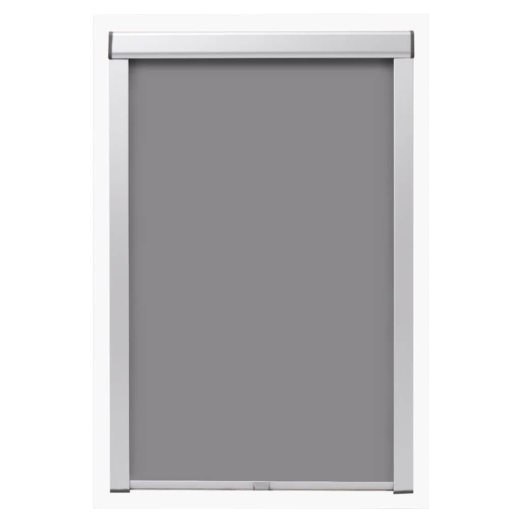 Store Enrouleur occultant Gris S06/606 en Polyester pour fenêtre de Toit 973 x 940 mm avec Fixation Facile, Protection Solaire, Isolation Thermique et intimité optimale
