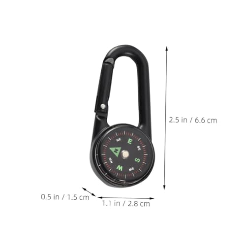 Brújula con mosquetón 2 piezas para camping miniatura 2