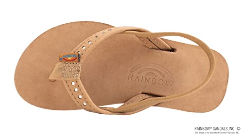 Rainbow Sandals Kid's Single Layer Premier Leather w/Narrow Crystal Strap3