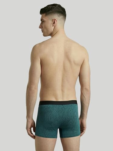 Image of TECHNOSPORT Men's Colorblock Trunks Underwear with ElastoLITE 4 Way Stretch Lightweight Breathable Moisture Wicking Soft Anti Odour Anti Microbial Comfort Fit Boxer Briefs Innerwear for Men
